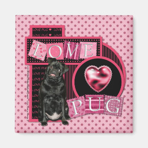 Imã Namorados - Pug do amor - Pug - Ruffy