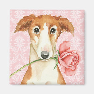 Imã Namorados Rosa de Borzoi