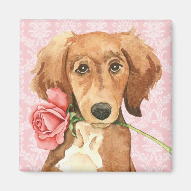 Imã Namorados Rosa Saluki (Frente)