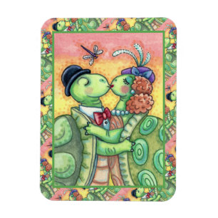 ÍMÃ NAMORADOS TARTARUGAS DOCE, TARPON VALENTINE FOFO