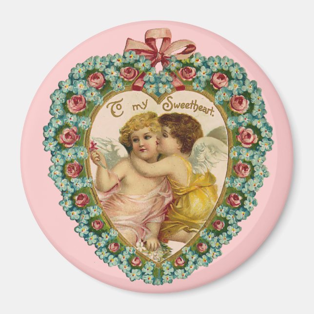 Imã Namorados Vintage afeta Cherubs (Frente)