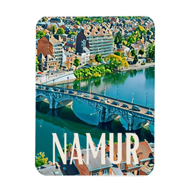Ímã Namur Belgique Photo Vintage (Vertical)