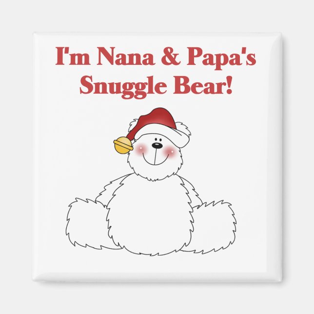 Imã Nana e Papa's Snuggle Bear T-shirts e presentes (Frente)