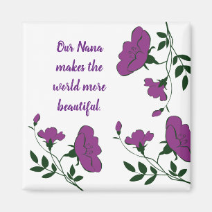 Imã Nana Floral Roxinha Avó