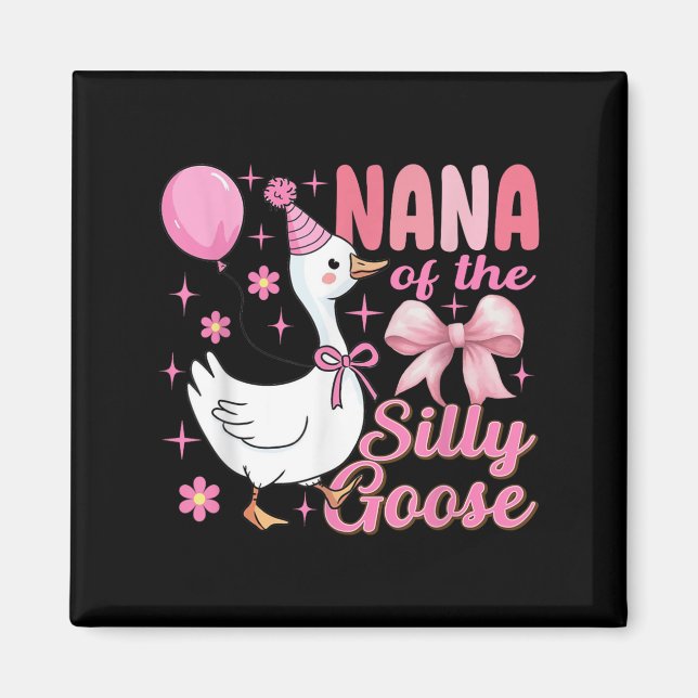Imã Nana Goose No Aniversário Engraçado Que Correspond (Frente)