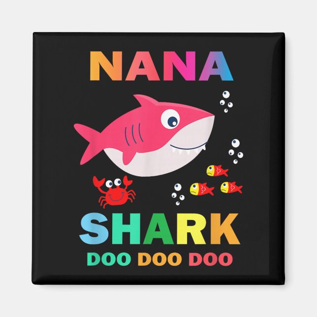 Imã Nana Shark Shirt, Dia de os pais Presente Da Mulhe (Frente)