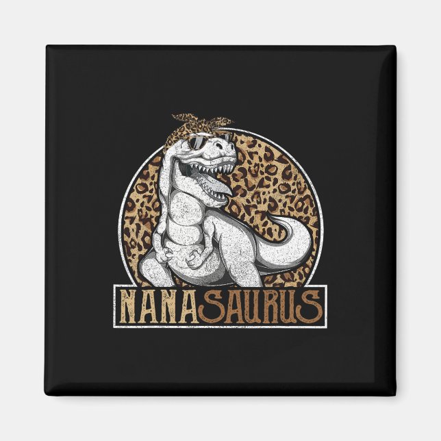 Imã Nanasaurus Dinossaur Nana Leopardo (Frente)