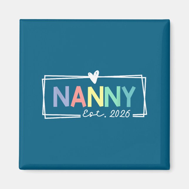 Imã Nanny Est 2026 Promoted To Grandma 2026 For Grandm (Frente)