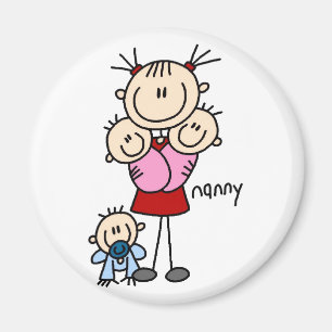 Imã Nanny Stick Figure Magnet