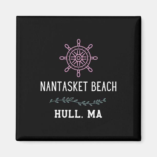 Imã Nantasket Beach Trendy Hull Machusetts Vacation Tr (Frente)