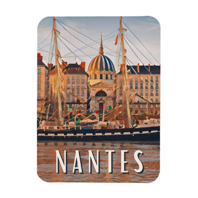 Ímã Nantes Photo Vintage (Vertical)