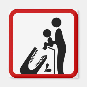 Imã Não alimente o bebê ao sinal do jardim zoológic