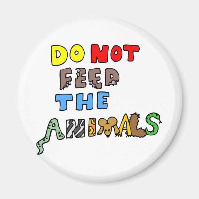 Imã Não alimente os animais (Frente)