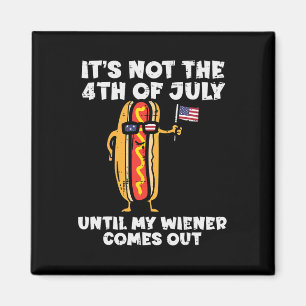 Imã Não Cachorro Quente Wiener 4 de Julho Bandeira Ame