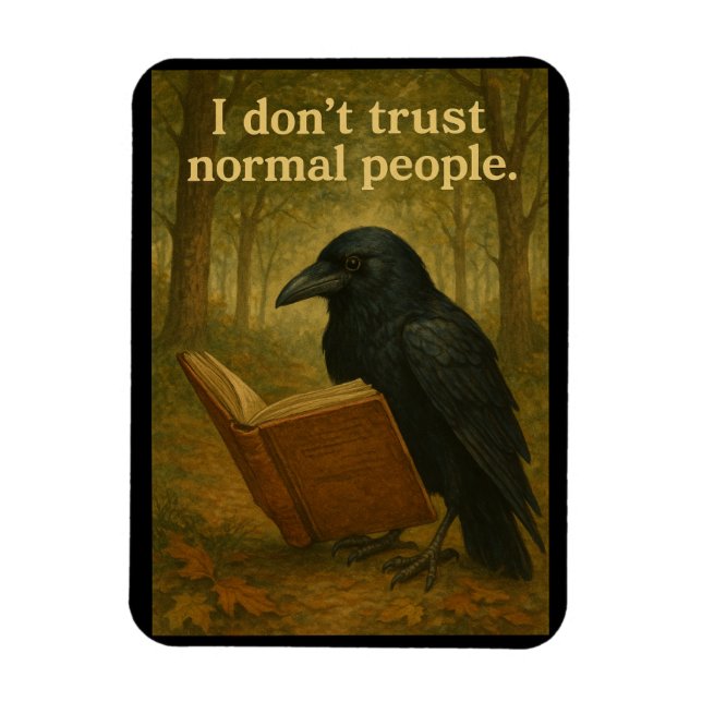 Ímã Não confio no pessoas Raven Magnet normal (Vertical)