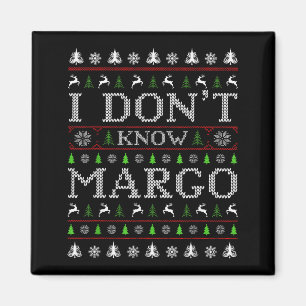 Imã Não Conheço Margo Camisola Feia de Natal Engraçada