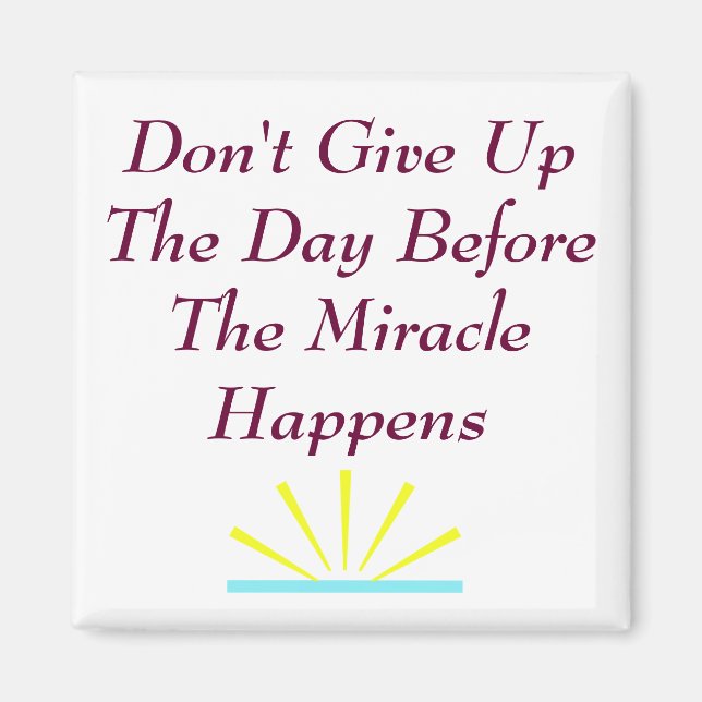 Imã Não Desistir do Magnet Square (Frente)