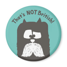"Não é britânico", gato-tom com bigode