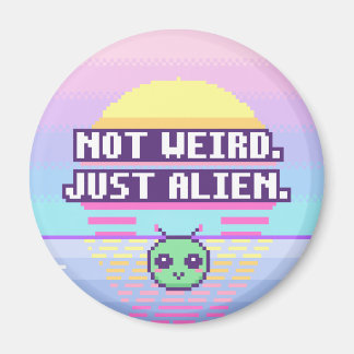 Imã Não é estranho. Apenas alienígena. Ímã de pixel ne