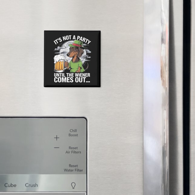 Imã Não é uma festa até que Dachshund Irish Beer Wiene (In Situ (Fridge))