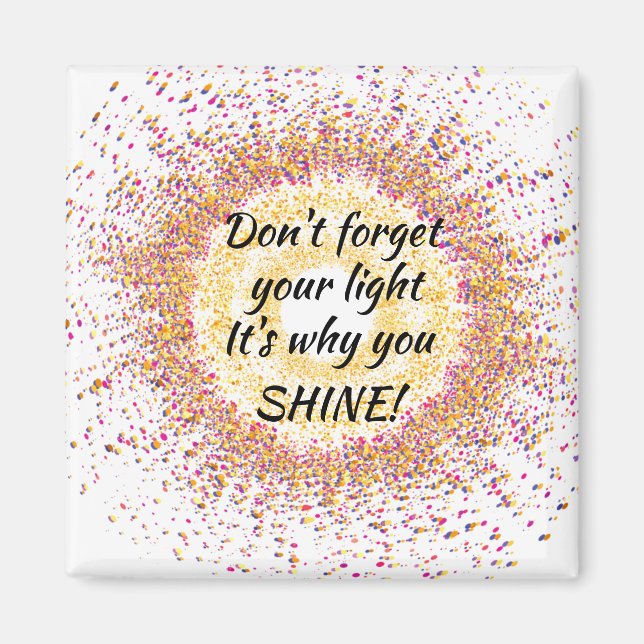 Imã Não esqueça seu Confetti Leve (Frente)