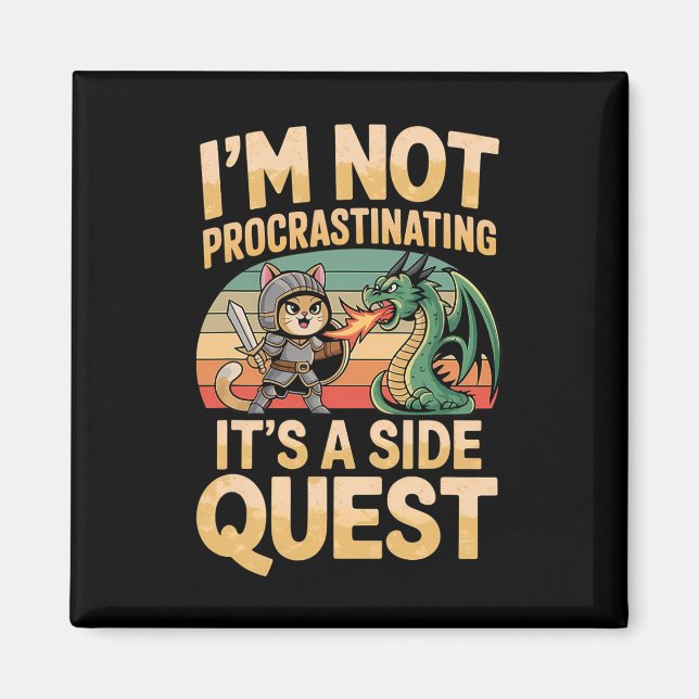 Imã Não estou procrastinando. É um Rpg Side Quest (Frente)