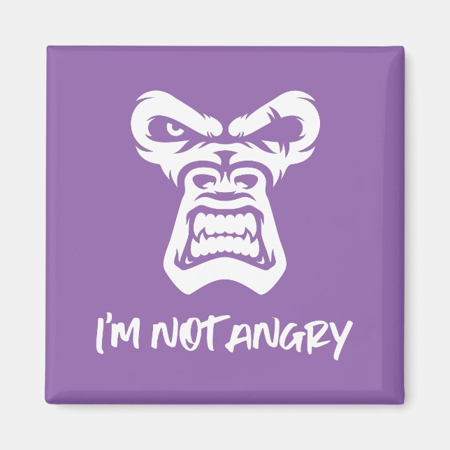 Imã Não estou zangado, o macaco (Frente)