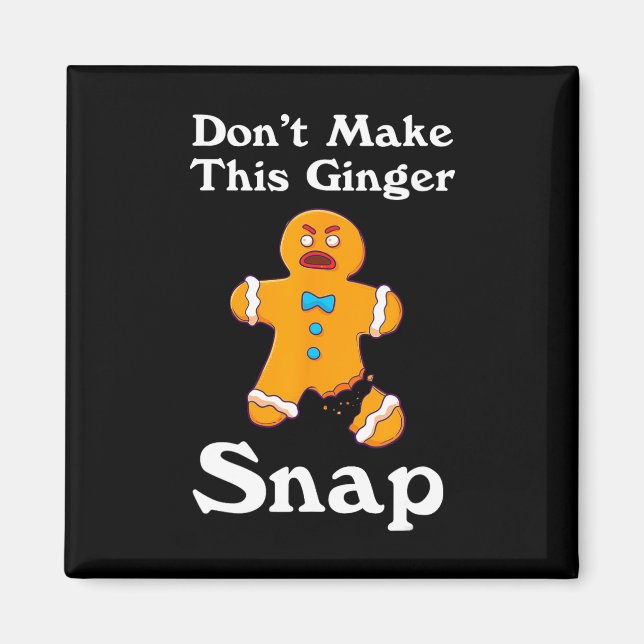 Imã Não faça este Ginger Snap Redhead dar o Natal (Frente)