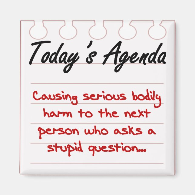 Imã Não fazer perguntas estúpidas (Frente)