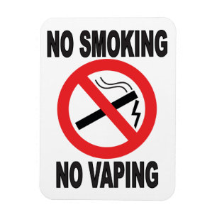 Ímã Não fumadores nenhum sinal de aviso de Vaping