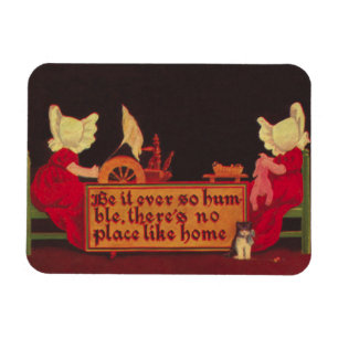 Ímã Não Há Lugar Como O Lar De Bebês Sunbonnet