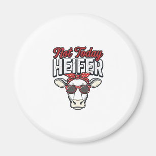 Imã Não Hoje Novilha Vaca Engraçada Design Vetorial Vi