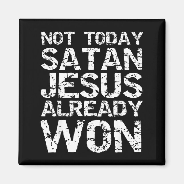 Imã Não Hoje Satanás Jesus Já Venceu Presente Cristão  (Frente)