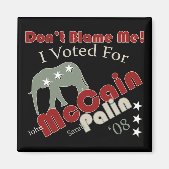 Imã Não me culpem (votei McCain Palin) (Frente)
