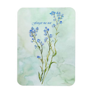 Ímã Não me esqueças Flor de Jardim Personalizada Aquar