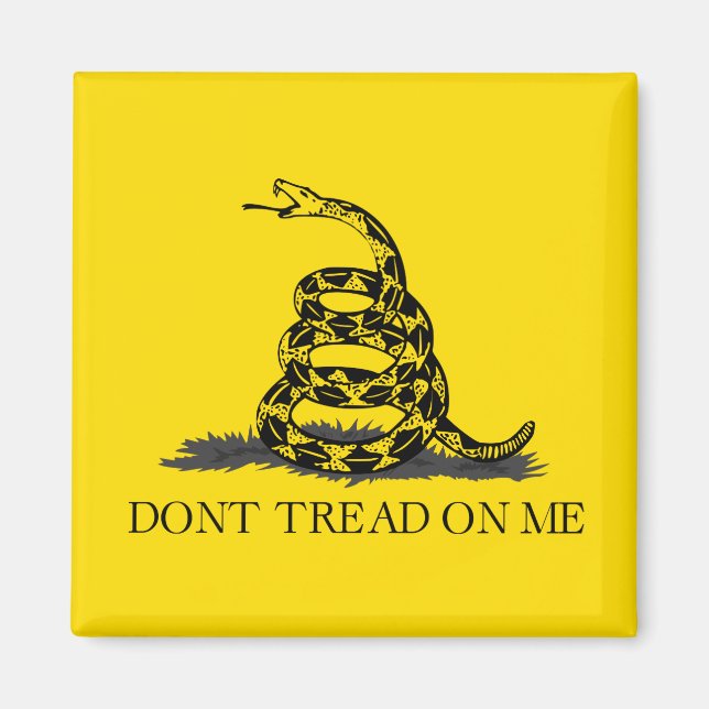 Imã Não me pise no Gadsden Flag BLACK YELLOW (Frente)