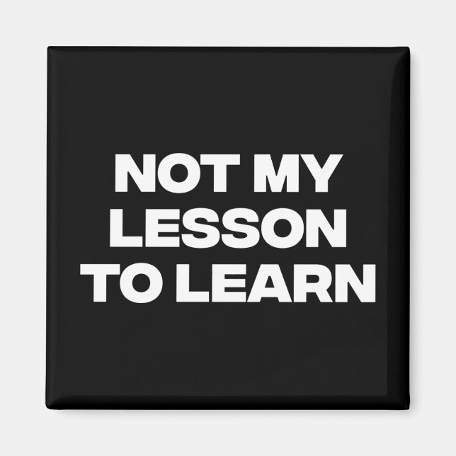 Imã Não Minha Lição Para Aprender (Frente)