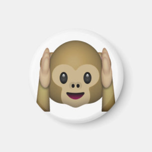 Imã Não ouça nenhum macaco mau - Emoji