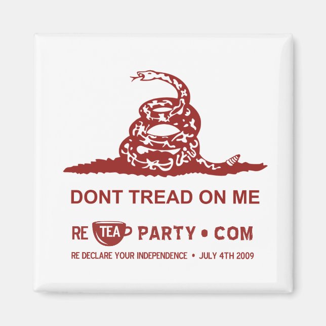 Imã Não Passe Em Mim O Magnetinho Do Tea Party (Frente)