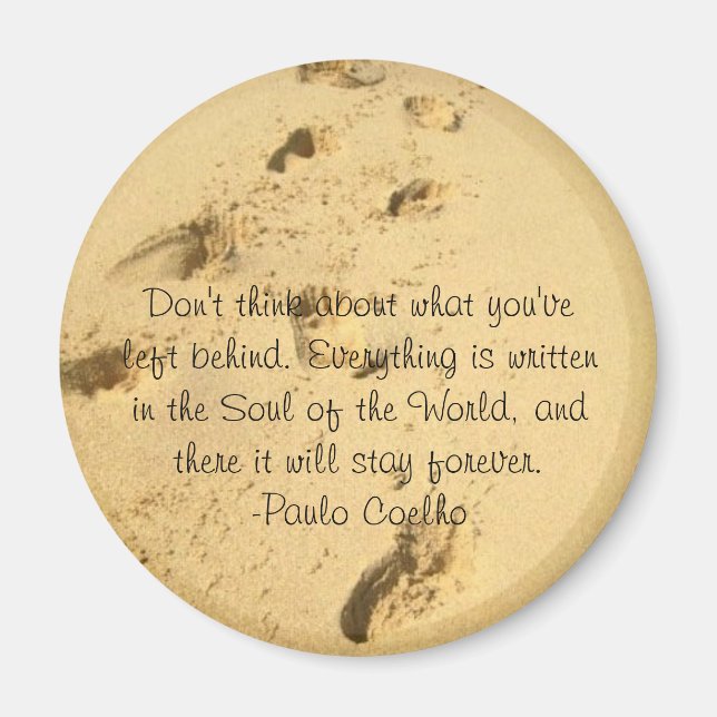 Imã Não pense no que você deixou atrás do ímã (Frente)