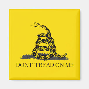 Imã Não pise em mim Bandeira Gadsden PRETA AMARELA