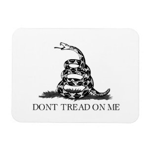Ímã Não pise em mim Bandeira Gadsden PRETO E BRANCO