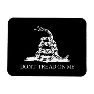 Ímã Não pise em mim Gadsden Flag BLACK AND WHITE