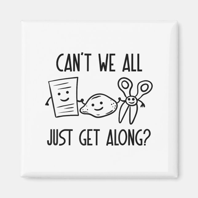 Imã Não podemos nos meter com tesouras de papel (Frente)