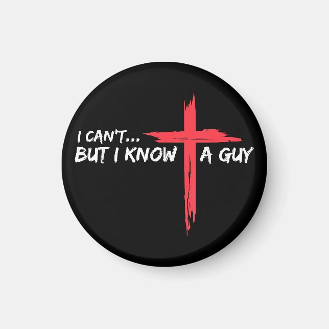 Imã Não posso, mas conheço uma Cara Jesus cruzando Chr (Frente)