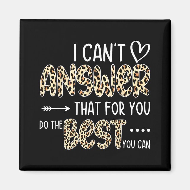 Imã Não posso responder que você faz o melhor que pode (Frente)