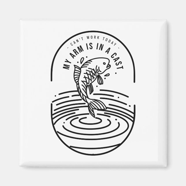 Imã Não posso trabalhar hoje, meu braço está em uma na (Frente)