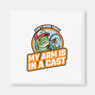 Imã Não posso trabalhar hoje, meu braço está em uma na