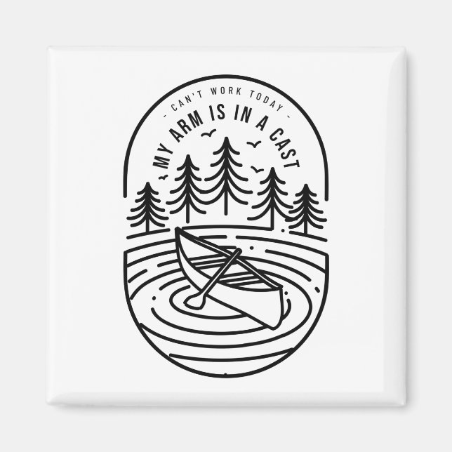 Imã Não posso trabalhar hoje, meu braço está em uma na (Frente)