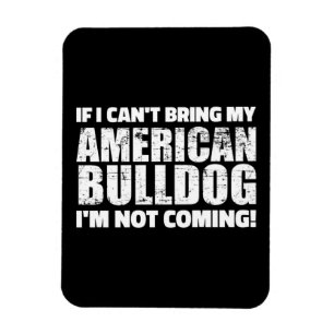 Ímã Não posso trazer meu Bulldog americano. Não vou.